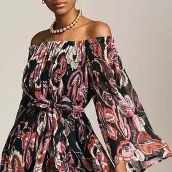 Anthropologie Sweeping Off-The-Shoulder Maxi Dress - Picture 3 of 16